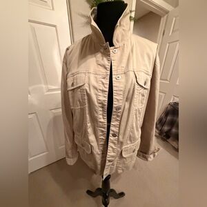 Beige Button-Up Jacket